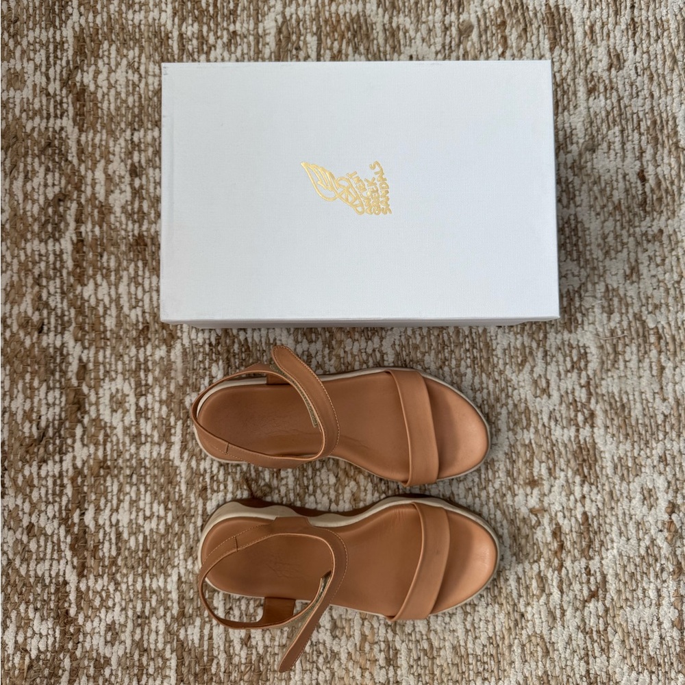 Ancient Greek Sandals Salamina Nappq Natural Sandals Sz 8 - Picture 7 of 13